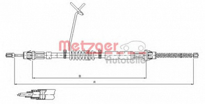 METZGER 115667 -  Трос, стояночная тормозная система