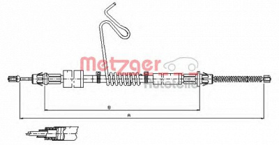 METZGER 115669 -  Трос, стояночная тормозная система