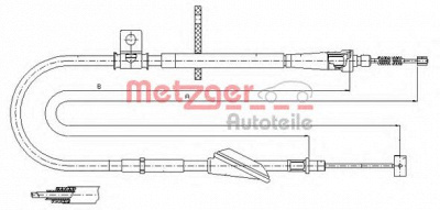 METZGER 115741 -  Трос, стояночная тормозная система