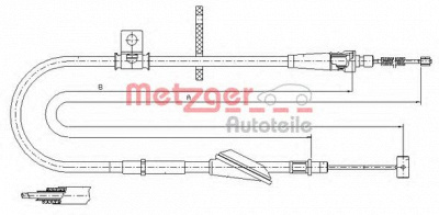 METZGER 115745 -  Трос, стояночная тормозная система