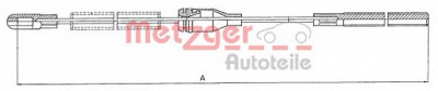 METZGER 115752 -  Трос, стояночная тормозная система