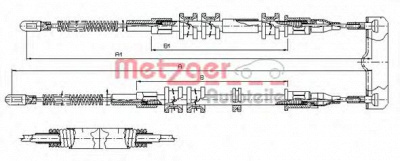 METZGER 115755 -  Трос, стояночная тормозная система