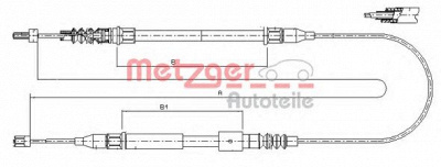 METZGER 115762 -  Трос, стояночная тормозная система
