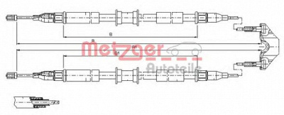 METZGER 115765 -  Трос, стояночная тормозная система