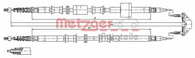 METZGER 115766 -  Трос, стояночная тормозная система