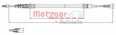 METZGER 115768 -  Трос, стояночная тормозная система
