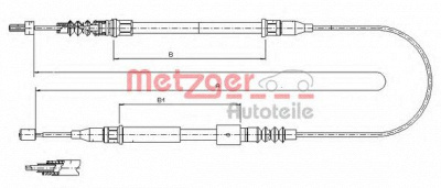 METZGER 115769 -  Трос, стояночная тормозная система