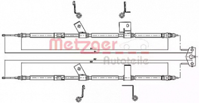 METZGER 115779 -  Трос, стояночная тормозная система