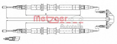 METZGER 115791 -  Трос, стояночная тормозная система