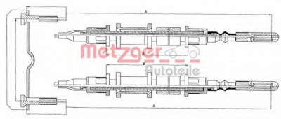 METZGER 11582 -  Трос, стояночная тормозная система
