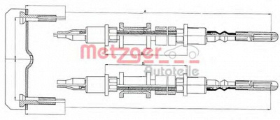 METZGER 115821 -  Трос, стояночная тормозная система