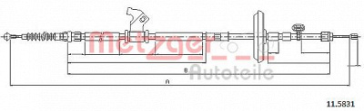 METZGER 115831 -  Трос, стояночная тормозная система
