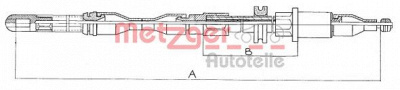 METZGER 11584 -  Трос, стояночная тормозная система