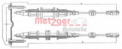 METZGER 115853 -  Трос, стояночная тормозная система