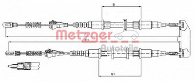 METZGER 115854 -  Трос, стояночная тормозная система