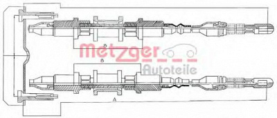 METZGER 115855 -  Трос, стояночная тормозная система