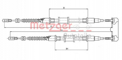 METZGER 115856 -  Трос, стояночная тормозная система