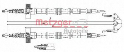 METZGER 115859 -  Трос, стояночная тормозная система