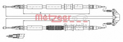 METZGER 115862 -  Трос, стояночная тормозная система