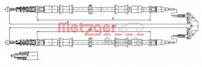 METZGER 115866 -  Трос, стояночная тормозная система