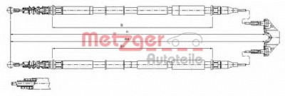 METZGER 115867 -  Трос, стояночная тормозная система