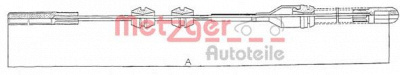 METZGER 115921 -  Трос, стояночная тормозная система