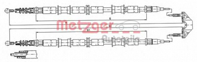 METZGER 115938 -  Трос, стояночная тормозная система
