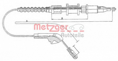 METZGER 115943 -  Трос, стояночная тормозная система