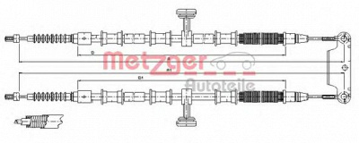 METZGER 115945 -  Трос, стояночная тормозная система