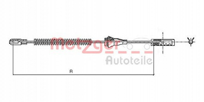 METZGER 115959 -  Трос, стояночная тормозная система