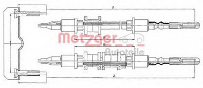 METZGER 115971 -  Трос, стояночная тормозная система