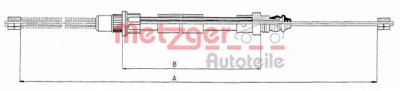 METZGER 116581 -  Трос, стояночная тормозная система