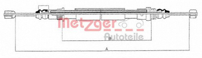 METZGER 116582 -  Трос, стояночная тормозная система