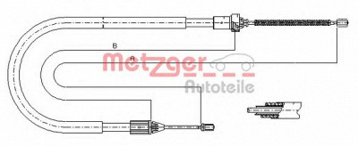 METZGER 116583 -  Трос, стояночная тормозная система