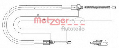METZGER 116584 -  Трос, стояночная тормозная система