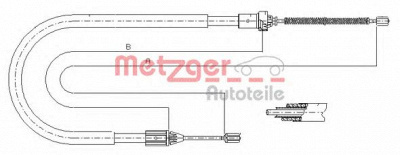 METZGER 116585 -  Трос, стояночная тормозная система