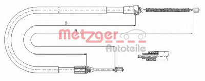 METZGER 116586 -  Трос, стояночная тормозная система