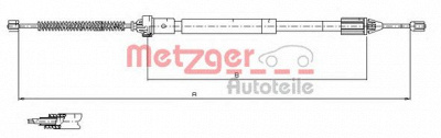 METZGER 116597 -  Трос, стояночная тормозная система