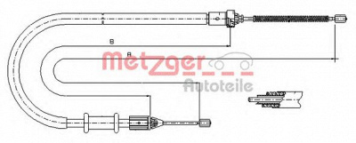 METZGER 116675 -  Трос, стояночная тормозная система