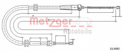 METZGER 116683 -  Трос, стояночная тормозная система