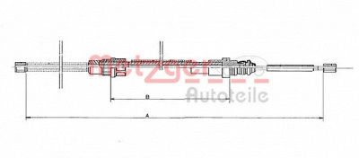 METZGER 116761 -  Трос, стояночная тормозная система