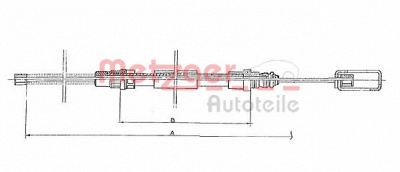 METZGER 116762 -  Трос, стояночная тормозная система