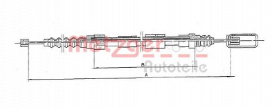 METZGER 116767 -  Трос, стояночная тормозная система