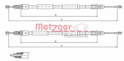 METZGER 116771 -  Трос, стояночная тормозная система