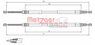 METZGER 116796 -  Трос, стояночная тормозная система