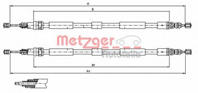 METZGER 116797 -  Трос, стояночная тормозная система
