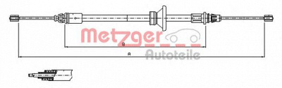 METZGER 116801 -  Трос, стояночная тормозная система