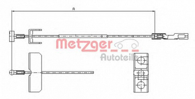 METZGER 116802 -  Трос, стояночная тормозная система