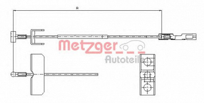 METZGER 116803 -  Трос, стояночная тормозная система