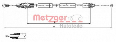 METZGER 116804 -  Трос, стояночная тормозная система